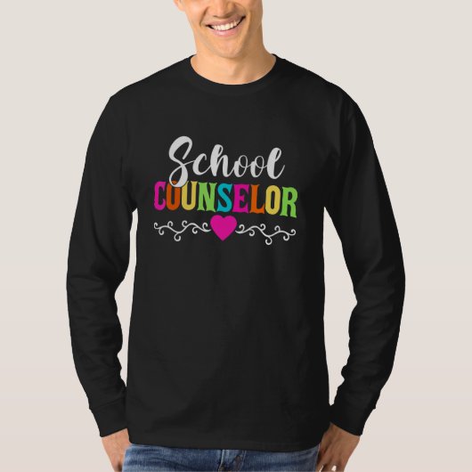 Retro School Counselor Funny National School Couns Tシャツ (正面)