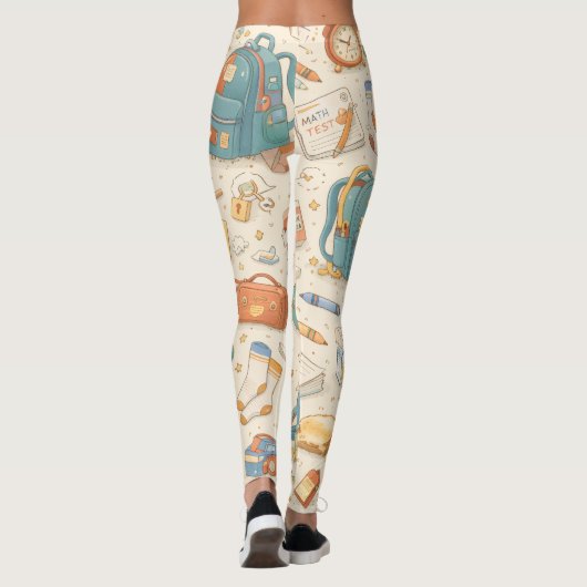 Retro School Morning Chaos Leggings レギンス (裏面)