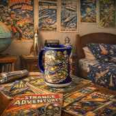 Retro Sci-Fi Comic Book Art Vignettes Pattern マグカップ