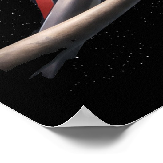 Retro Sci-Fi Fantasy Space Astronauts Art ポスター (角)