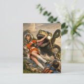 Retro Sci-Fi Fantasy Space Monster Art ポストカード (スタンド正面)