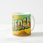 Retro Scottsdale AR Postcard Mug コーヒーマグカップ (正面右)