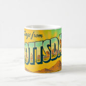 Retro Scottsdale AR Postcard Mug コーヒーマグカップ (中央)