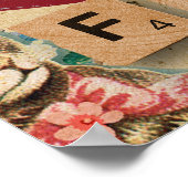 Retro Scrapbook Best Friends Forever Photo Collage ポスター (角)