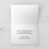 Retro Script Christ is Born Christmas シーズンカード (内部)