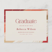 Retro Script High School Graduation Announcement ポストカード (正面)