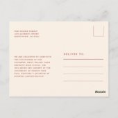 Retro Script High School Graduation Announcement ポストカード (裏面)