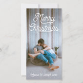 Retro Script Merry Christmas Photo (正面)