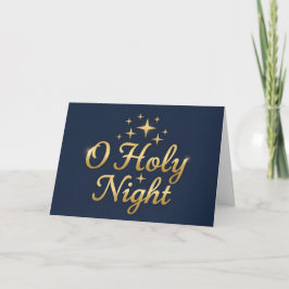 Retro Script O Holy Night Christmas シーズンカード