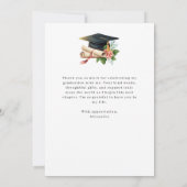 Retro Script Photo Graduation サンキューカード (裏面)