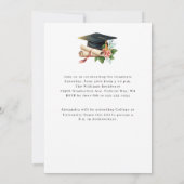 Retro Script Photo Graduation Party 招待状 (裏面)