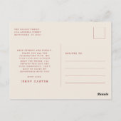 Retro Script Simple High School Grad Graduation ポストカード (裏面)