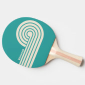 Retro Sea Breeze Dual Curl Stripes with Name 卓球ラケット (横)