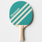 Retro Sea Breeze Three Angled Striping with Name 卓球ラケット (裏面)