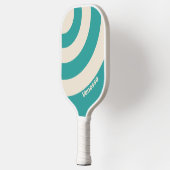 Retro Sea Breeze Three Circle Stripe with Name ピックルボールラケット (左)