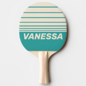 Retro Sea Breeze Three Horizon Striping with Name 卓球ラケット (裏面)