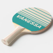 Retro Sea Breeze Three Horizon Striping with Name 卓球ラケット (正面アングル)