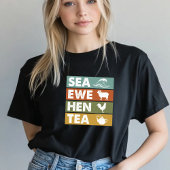 Retro Sea Ewe Hen Tea Funny Joke  Men Women Tシャツ