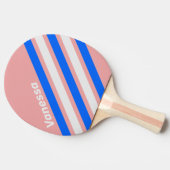 Retro Sea Kiss Angled Striping with Name 卓球ラケット (横)