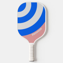 Retro Sea Kiss Circle Stripe with Name ピックルボールラケット