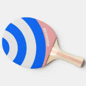 Retro Sea Kiss Circle Stripe with Name 卓球ラケット (横)