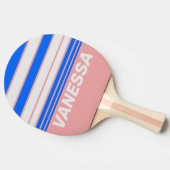 Retro Sea Kiss Horizon Striping with Name 卓球ラケット (横)