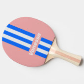 Retro Sea Kiss Pin Stripes with Name 卓球ラケット (横)