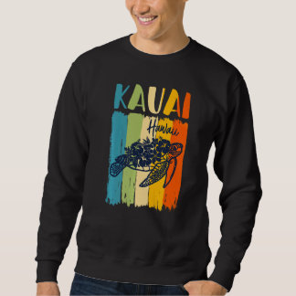 Retro Sea Turtle Kauai Hawaii Matching Friends Fam スウェットシャツ