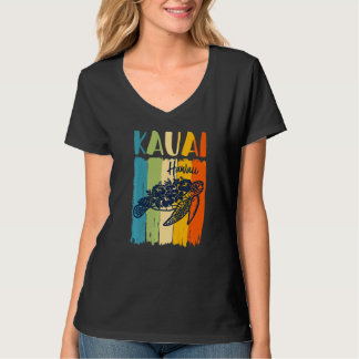 Retro Sea Turtle Kauai Hawaii Matching Friends Fam Tシャツ