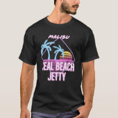 Retro Seal Beach Jetty Malibu Tシャツ (正面)