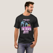 Retro Seal Beach Jetty Malibu Tシャツ (正面フル)