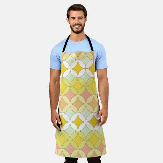 Retro seamless pattern. Disco style. エプロン (着用した状態)