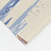 Retro seamless tropical island pattern on light be フリースブランケット (角)