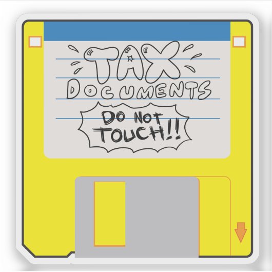 Retro Secret Files Floppy Disk シール (正面)