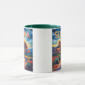 Retro Sedona Arizona Travel Van Gogh Art Landscape マグカップ (中央)