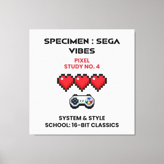 Retro Sega Vibes Pixel Study No. 4  キャンバスプリント (正面)