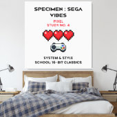 Retro Sega Vibes Pixel Study No. 4  キャンバスプリント (インサイチュ (寝室))