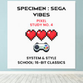 Retro Sega Vibes Pixel Study No. 4  キャンバスプリント (インサイチュ (ウッドフロア))