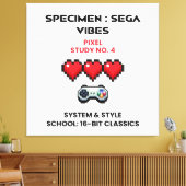 Retro Sega Vibes Pixel Study No. 4  キャンバスプリント (インサイチュ (リビング))