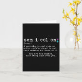 Retro Semicolon Definition Suicide Prevention Awar カード (黄色い花)