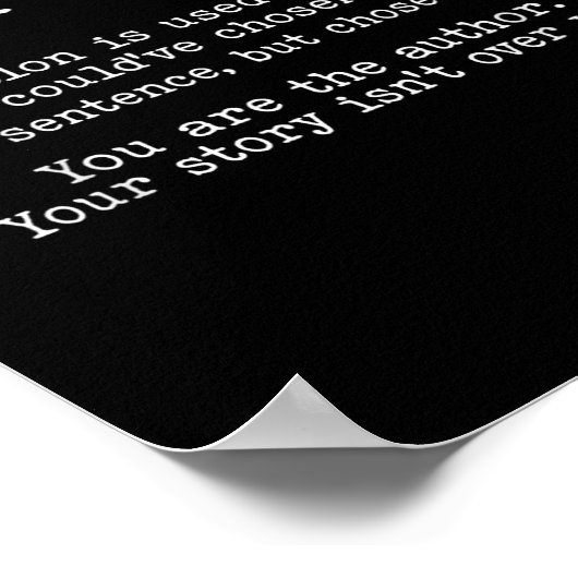 Retro Semicolon Definition Suicide Prevention Awar ポスター (角)