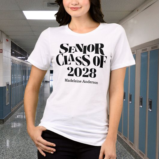 Retro Senior Class of Graduation Black And White  トライブレンドＴシャツ