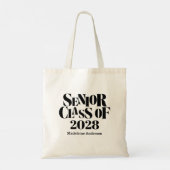 Retro Senior Class of Graduation Black And White  トートバッグ (裏面)