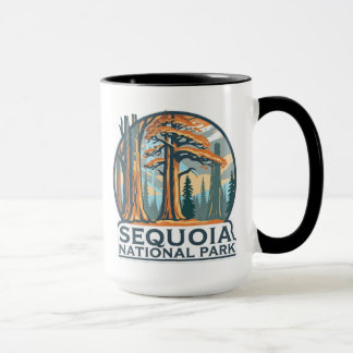 retro Sequoia National Park Giant Sequoia Trees マグカップ