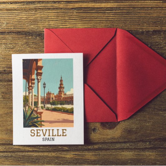 Retro Seville Spain Andalusia Architecture ポストカード