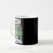 Retro Shamrock Irish I Was Gaming Gamer Boys St Pa コーヒーマグカップ (正面左)
