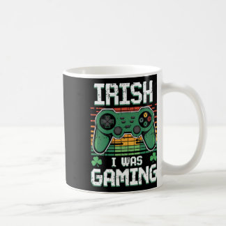 Retro Shamrock Irish I Was Gaming Gamer Boys St Pa コーヒーマグカップ