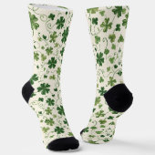 Retro Shamrock  Swirl Pattern Socks ソックス (傾斜あり)