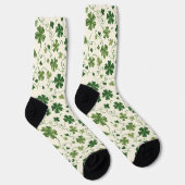 Retro Shamrock  Swirl Pattern Socks ソックス (右)
