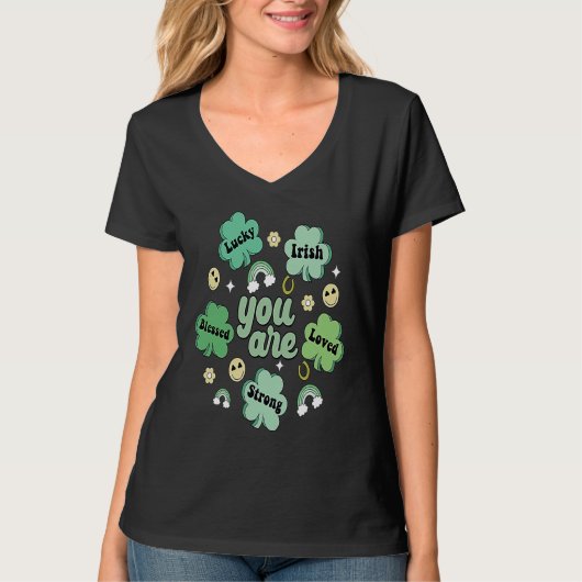 Retro Shamrock Teacher St Patricks Day You Are Iri Tシャツ (正面)